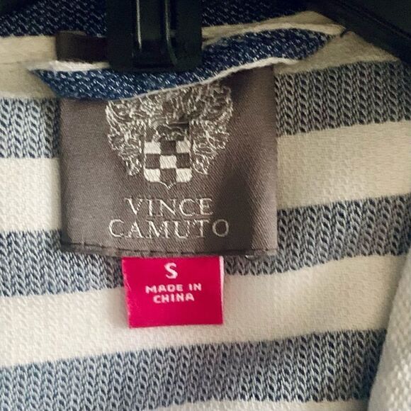 Vince Camuto Boardwalk Blue & White Stripe Crop Jacket Size Small - Picture 13 of 15